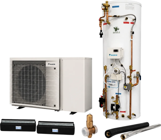 Daikin heat pump with cylinder